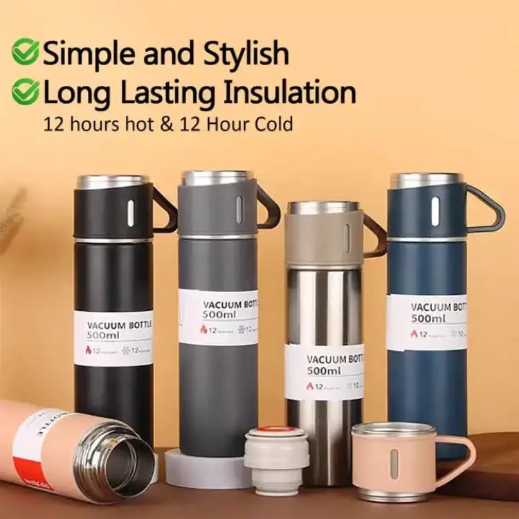 Stainless Steel Vacuum Flask Set